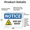 Signmission Hot Surface Sign, 12 in H x 18 in W, Vinyl Decal, Very Hot Water Sign With Symbol OS-2PACK-NS-D-1218-L-18874 - alternate 5